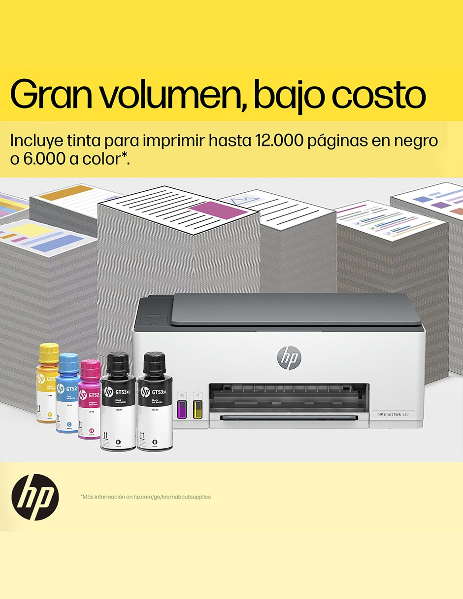 Multifuncional HP Smart Tank 580 de tinta continua inalámbrica a color