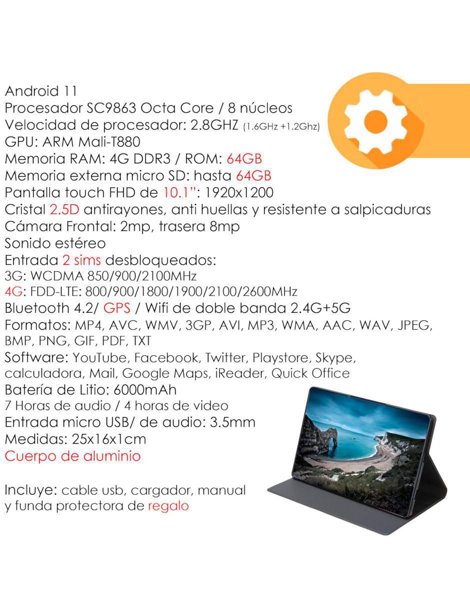 Tablet Vm-N97 10.1 pulgadas de 4 GB RAM 6