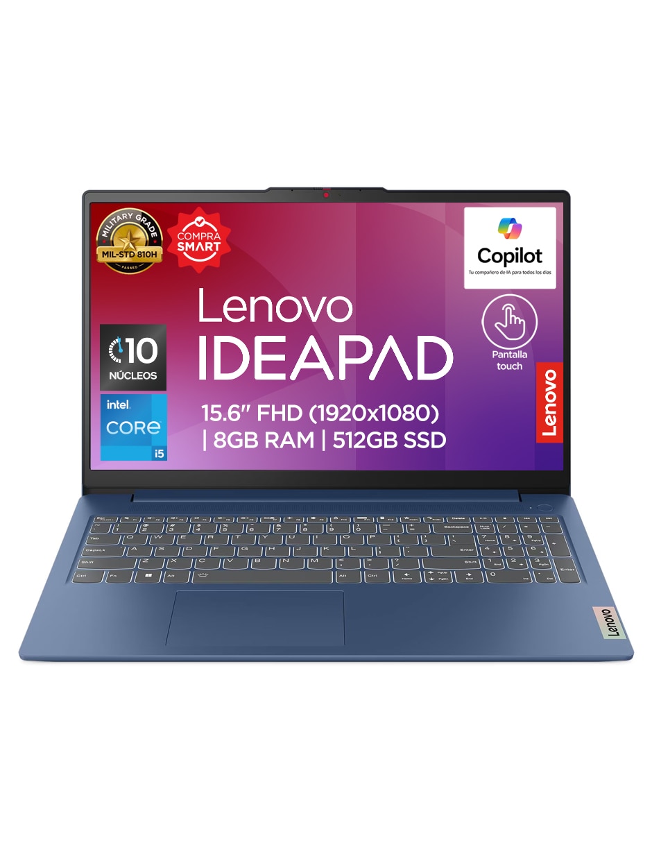 Laptop thin & light touch IdeaPad 3 Slim 82X70003LM 15.6 pulgadas Full HD Intel Core i5 8 GB RAM 512 GB SSD 1
