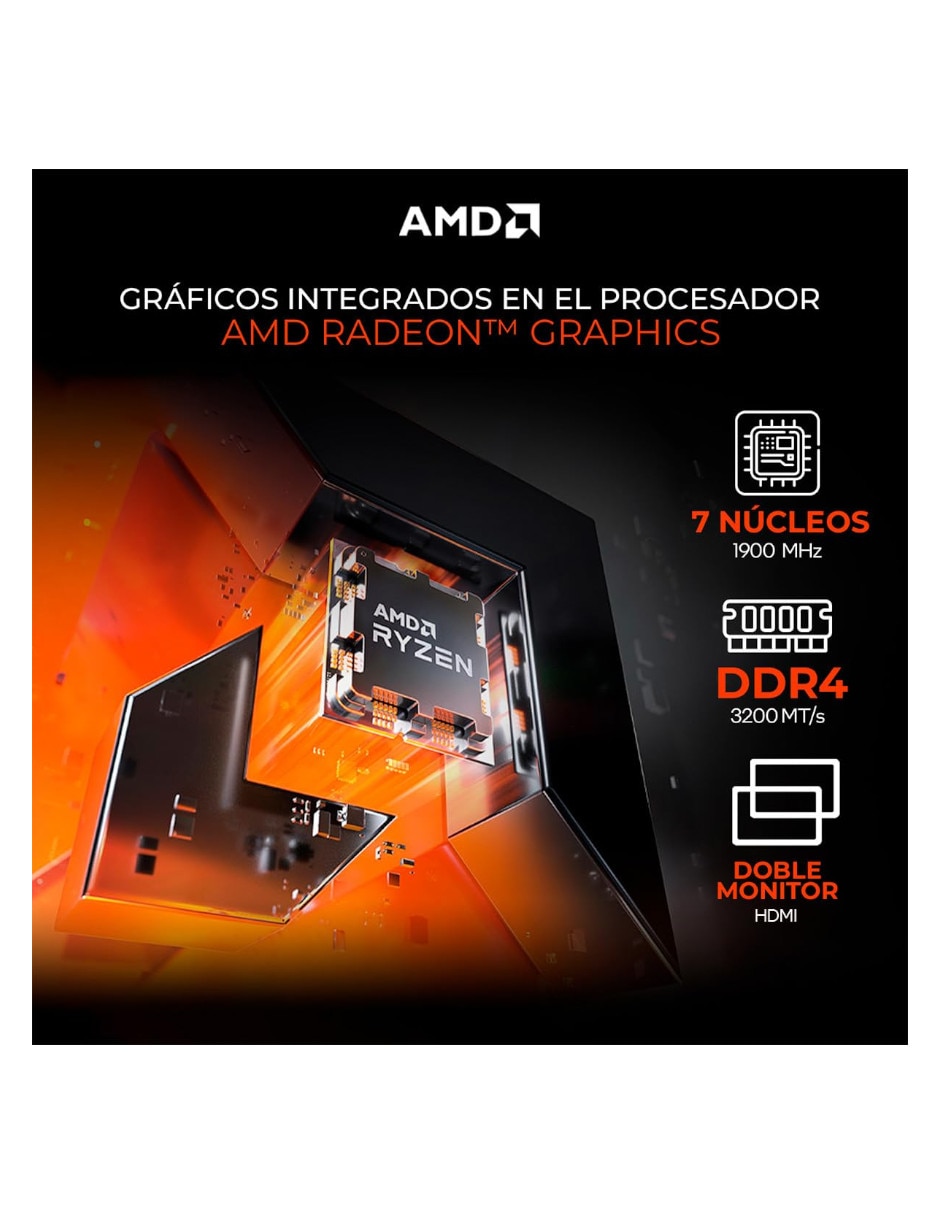 Computadora gamer XTACR516GBRENOIR AMD Ryzen 5 AMD Radeon Graphics 16 GB 500 GB 7