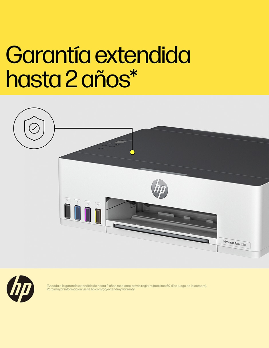 Impresora térmica HP modelo Smart Tank 210 de tanques inalámbrica a color