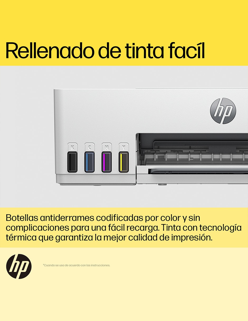 Impresora térmica HP modelo Smart Tank 210 de tanques inalámbrica a color