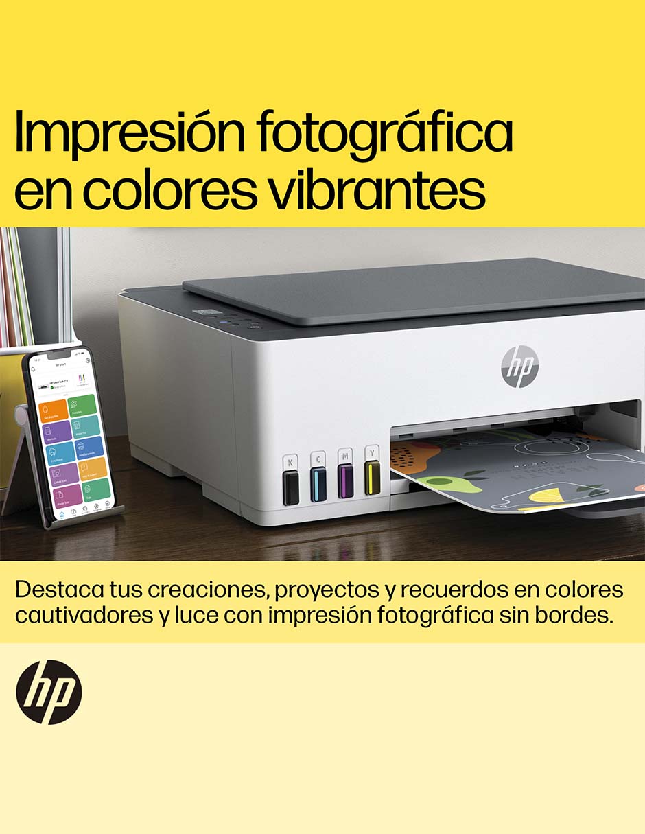 Impresora térmica HP modelo Smart Tank 210 de tanques inalámbrica a color
