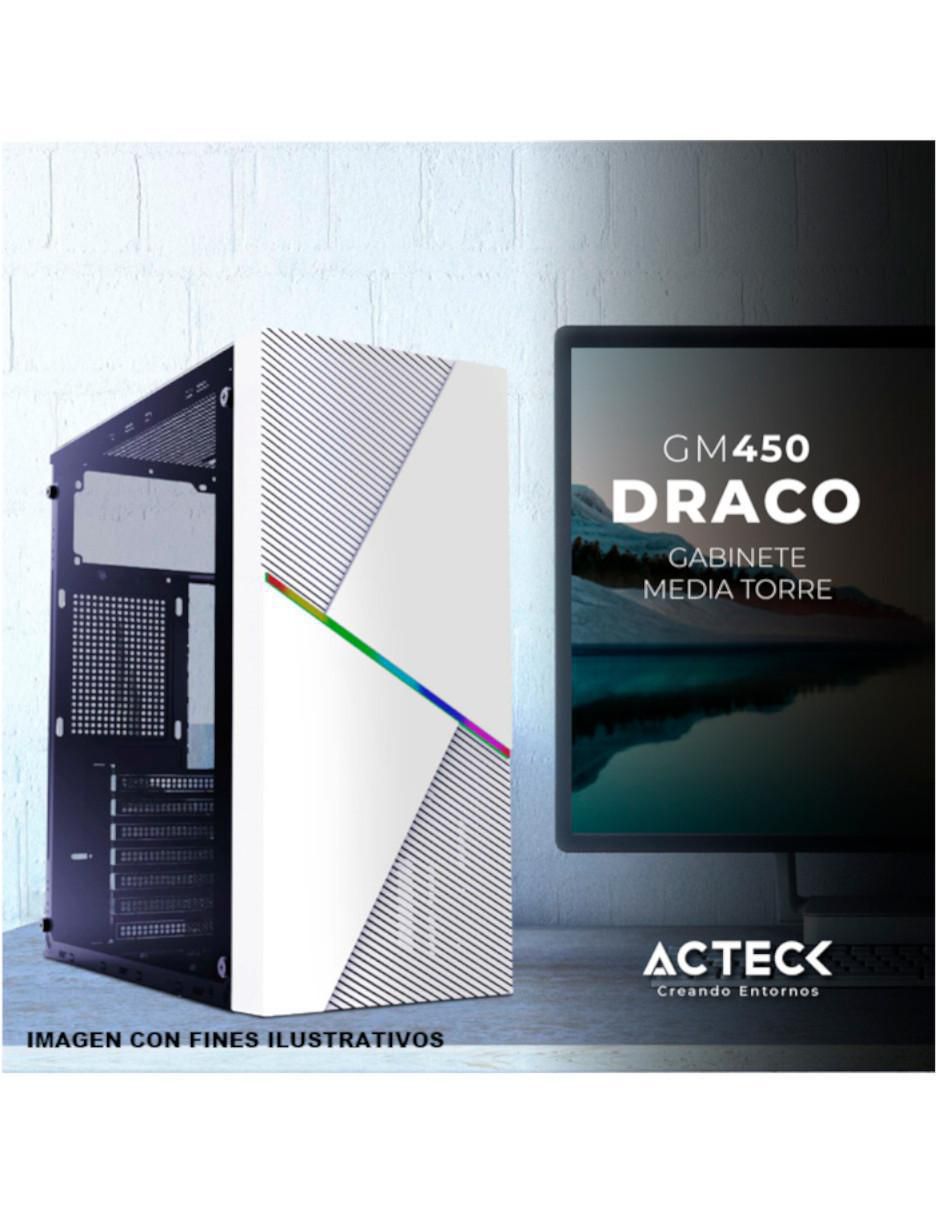 Gabinete de Computadora Acteck AC-935722 + Fuente de Poder