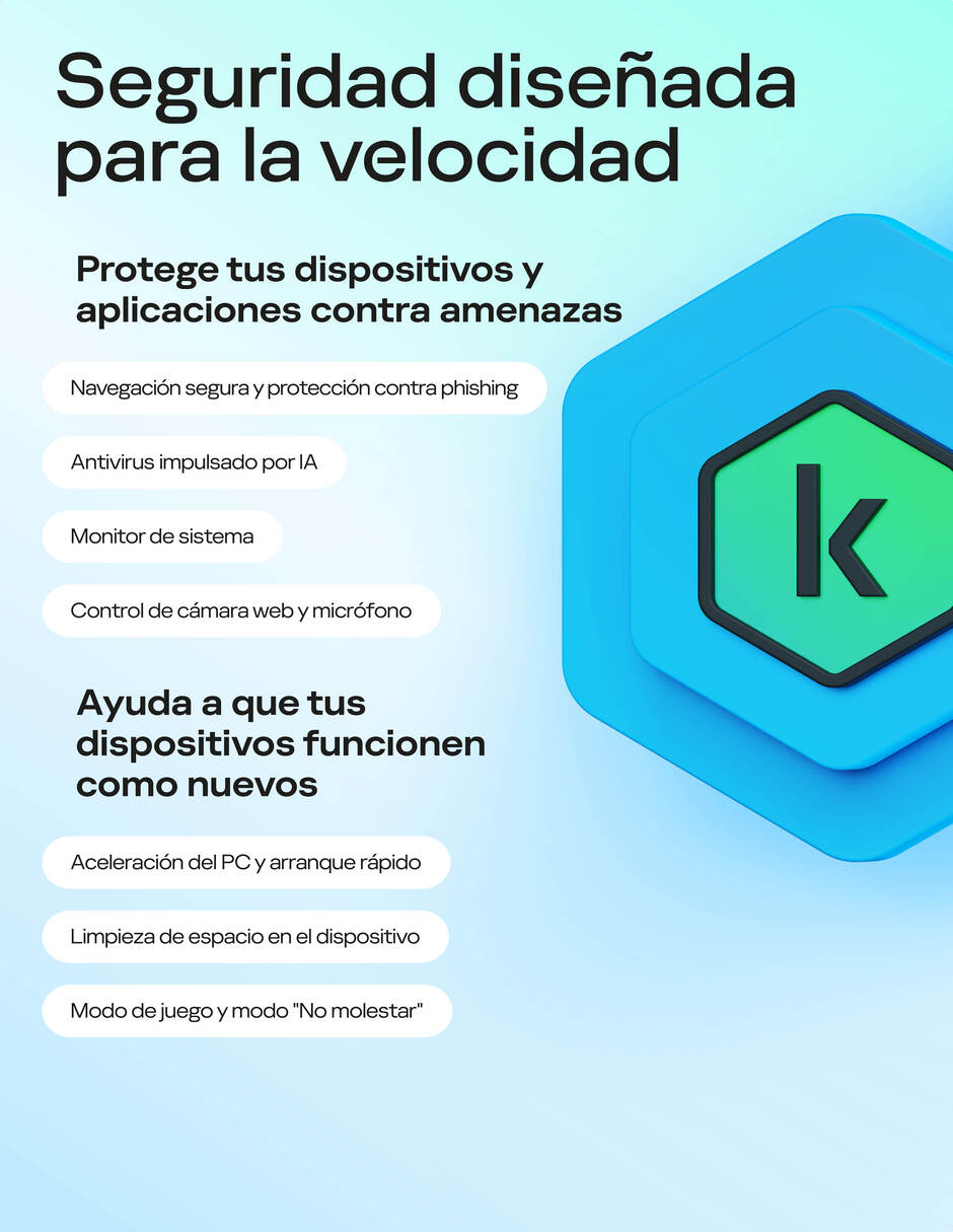 Antivirus 3 usuarios 1 año Antivirus KASPERSKY para 3 usuarios 2