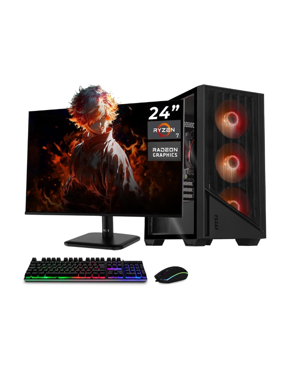 Computadora gamer XTMSIR716GBRENOIRM 24 pulgadas Full HD amd ryzen 7 AMD radeon graphics 16 GB RAM 1 TB SSD