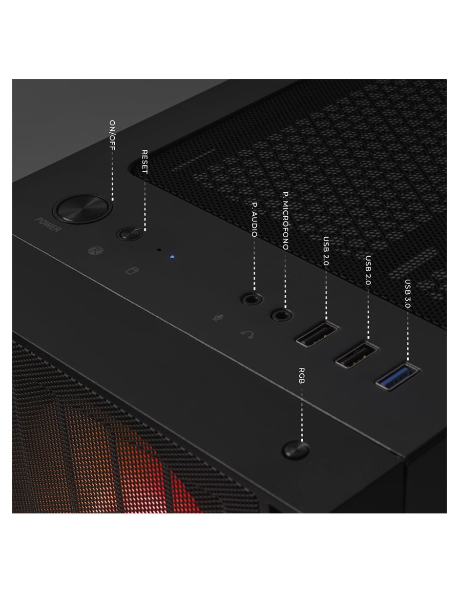 Computadora gamer XTMSIR716GBRENOIRM 24 pulgadas Full HD amd ryzen 7 AMD radeon graphics 16 GB RAM 1 TB SSD