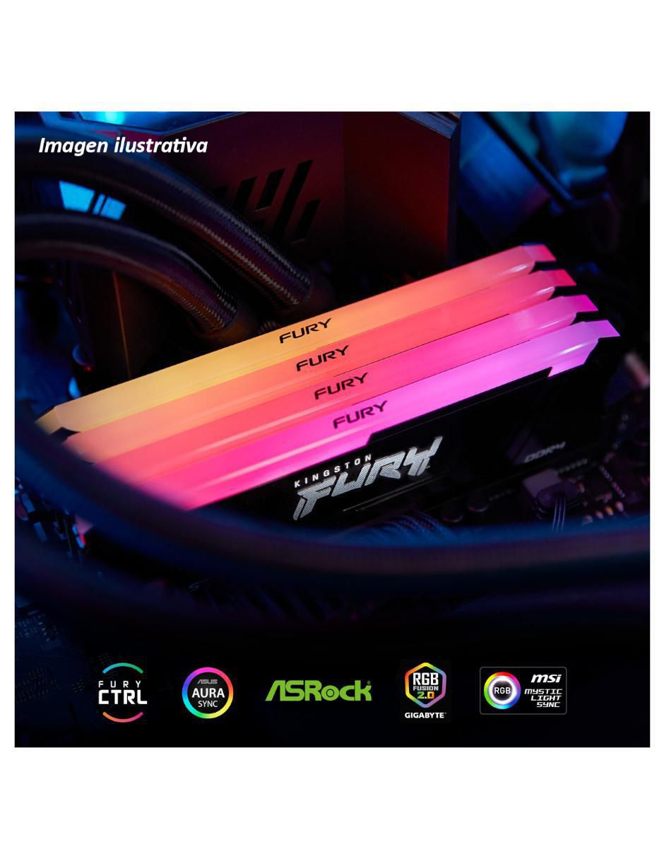 Memoria RAM DIMM DDR4 16 GB Fury Beast RGB Memoria RAM DIMM DDR4 16 GB Fury Beast RGB