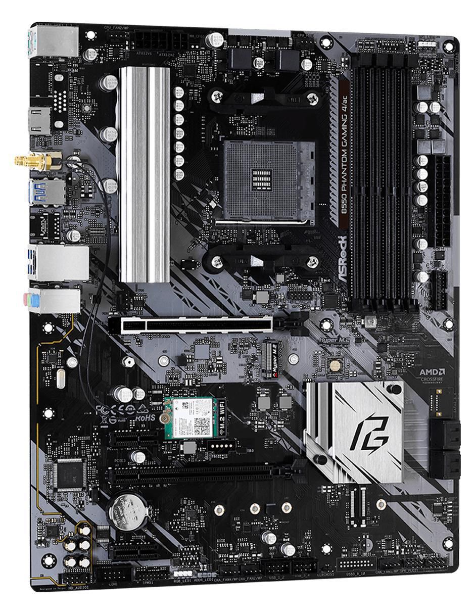 Tarjeta Madre Asrock B550 Phantom Gaming compatible con procesador AMD