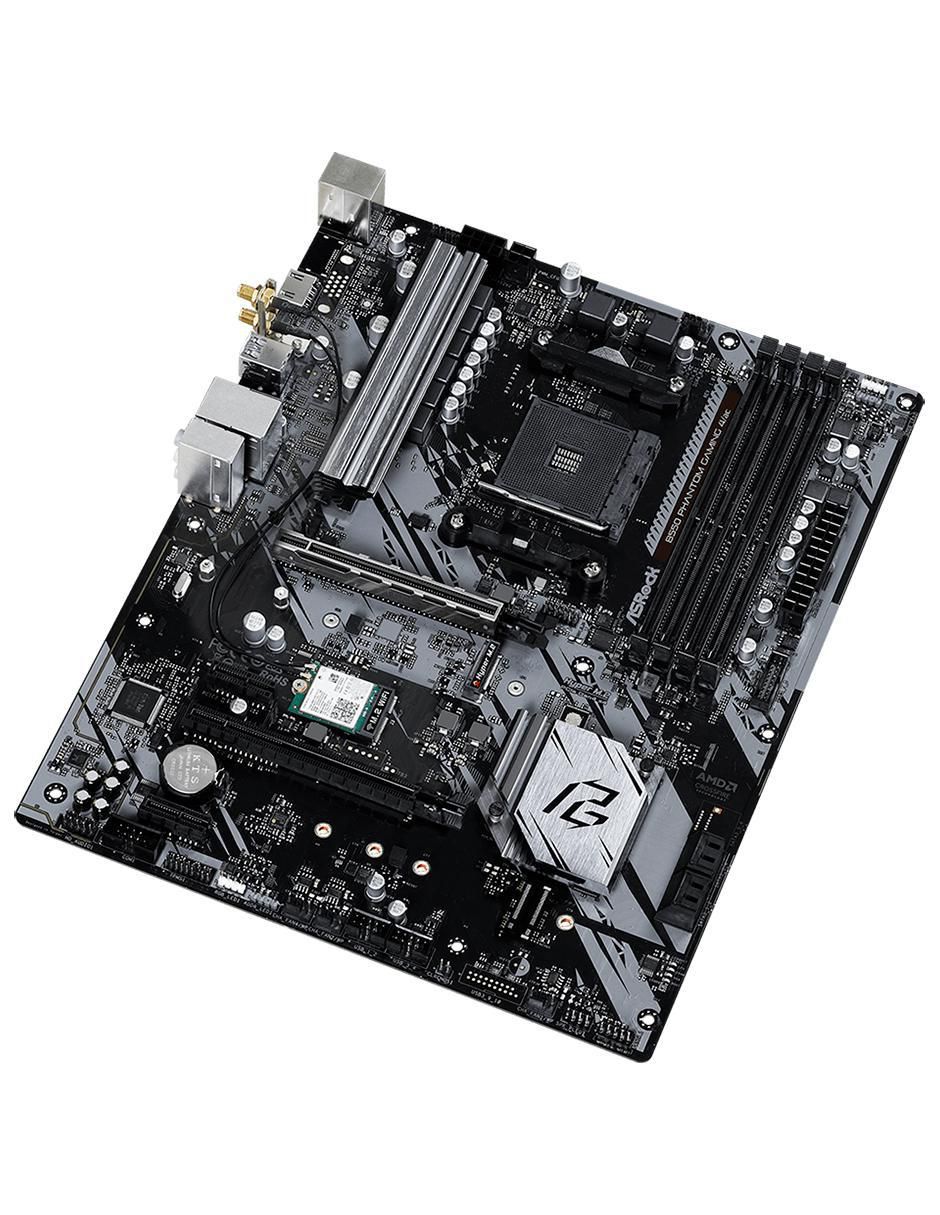 Tarjeta Madre Asrock B550 Phantom Gaming compatible con procesador AMD