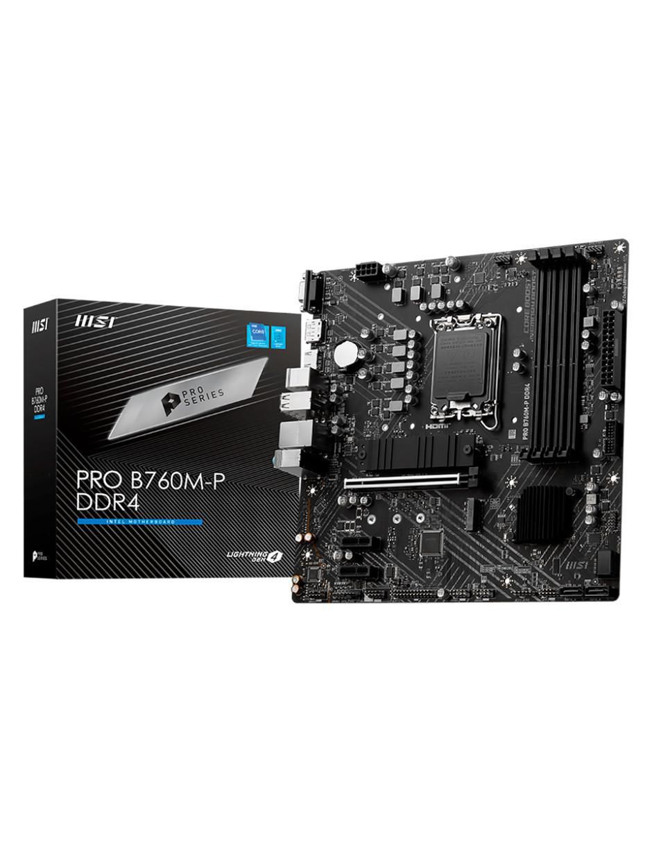 Tarjeta Madre MSI Pro B760M-P DDR4 compatible con procesador Intel