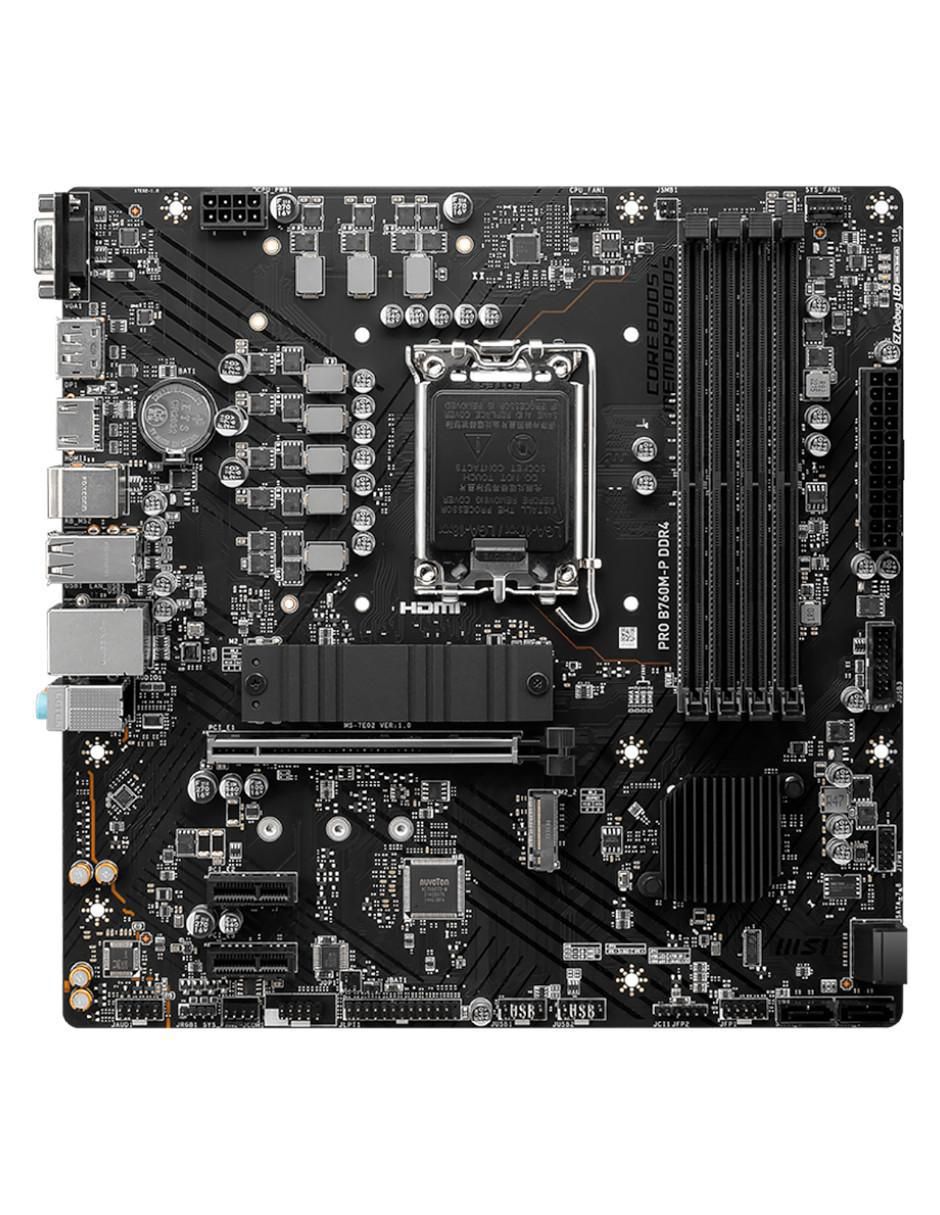 Tarjeta Madre MSI Pro B760M-P DDR4 compatible con procesador Intel