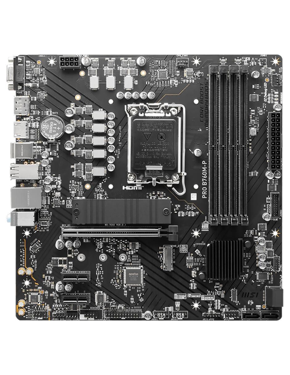 Tarjeta madre Pro B760M-P compatible con procesador Intel 3