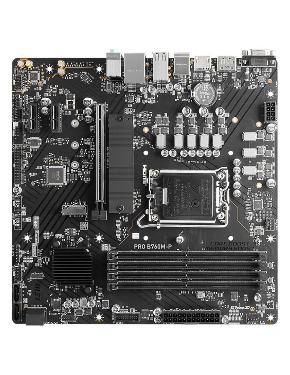 Tarjeta madre Pro B760M-P compatible con procesador Intel 5
