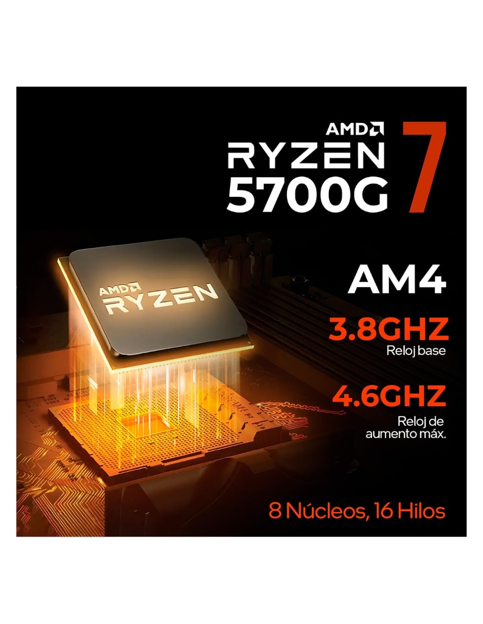 Computadora gamer XTBRR716GBRENOIRG AMD Ryzen 7 AMD Radeon Graphics 16 GB Ram 500 GB SSD