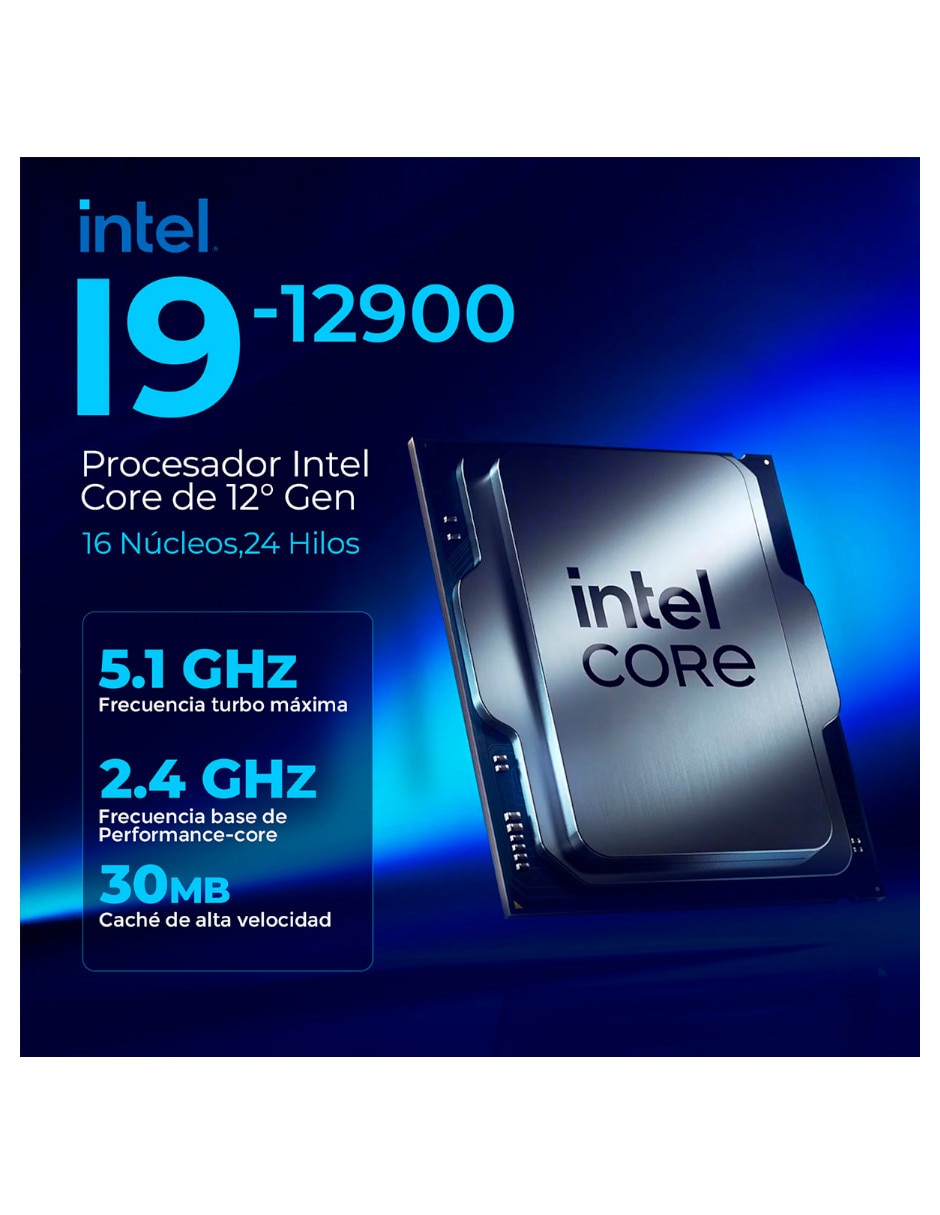 Computadora gamer XTPCI932GBHD770W Intel Core i9 Intel UHD 770 16 GB Ram 1 TB SSD 6