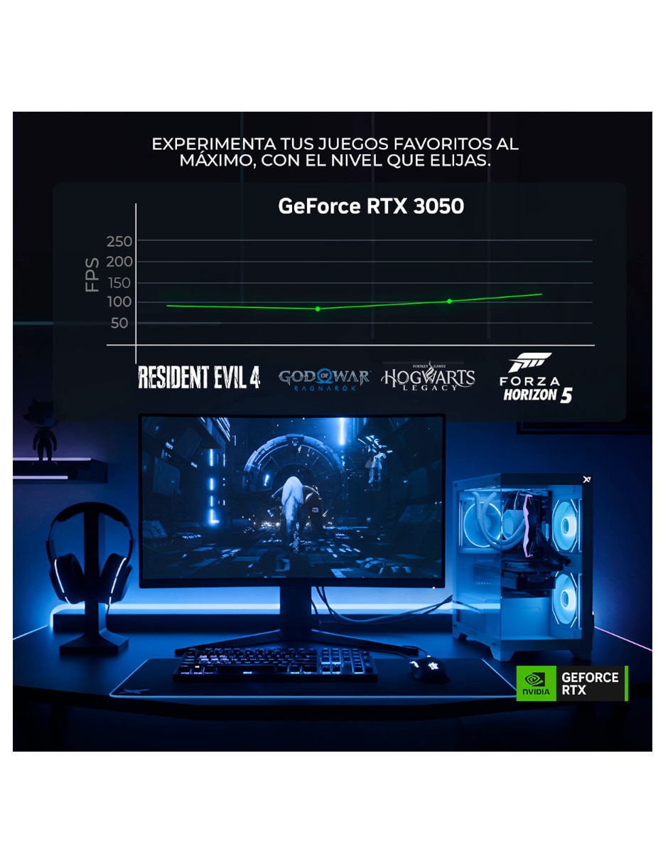 Computadora gamer xtbrr516gb3050n full hd amd ryzen 5 nvidia geforce rtx 3050 16 gb ram 1 tb ssd 9