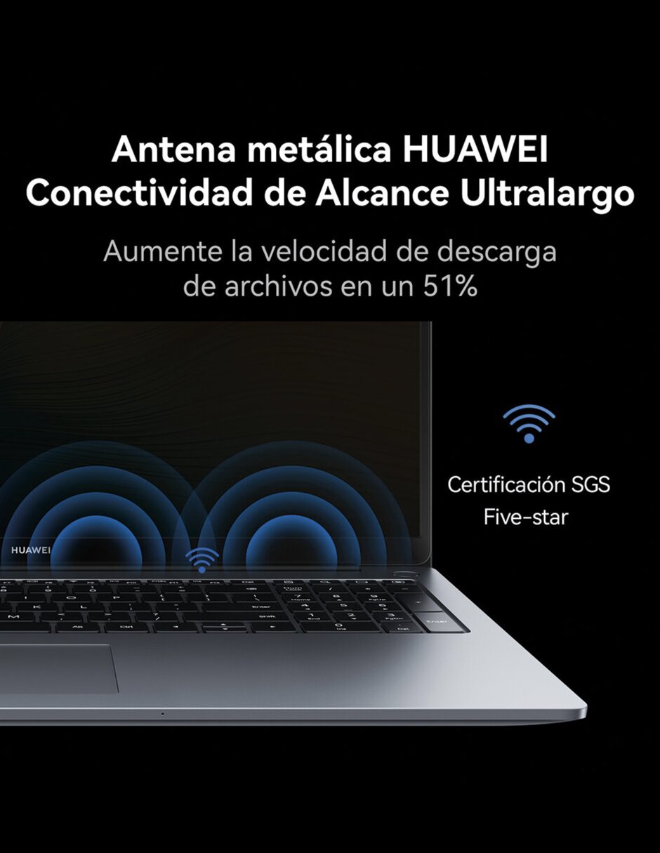 Laptop thin & light Huawei MateBook D 16 16 pulgadas Full HD+ Intel Core i5 Intel UHD Graphics 16 GB RAM 512 GB SSD