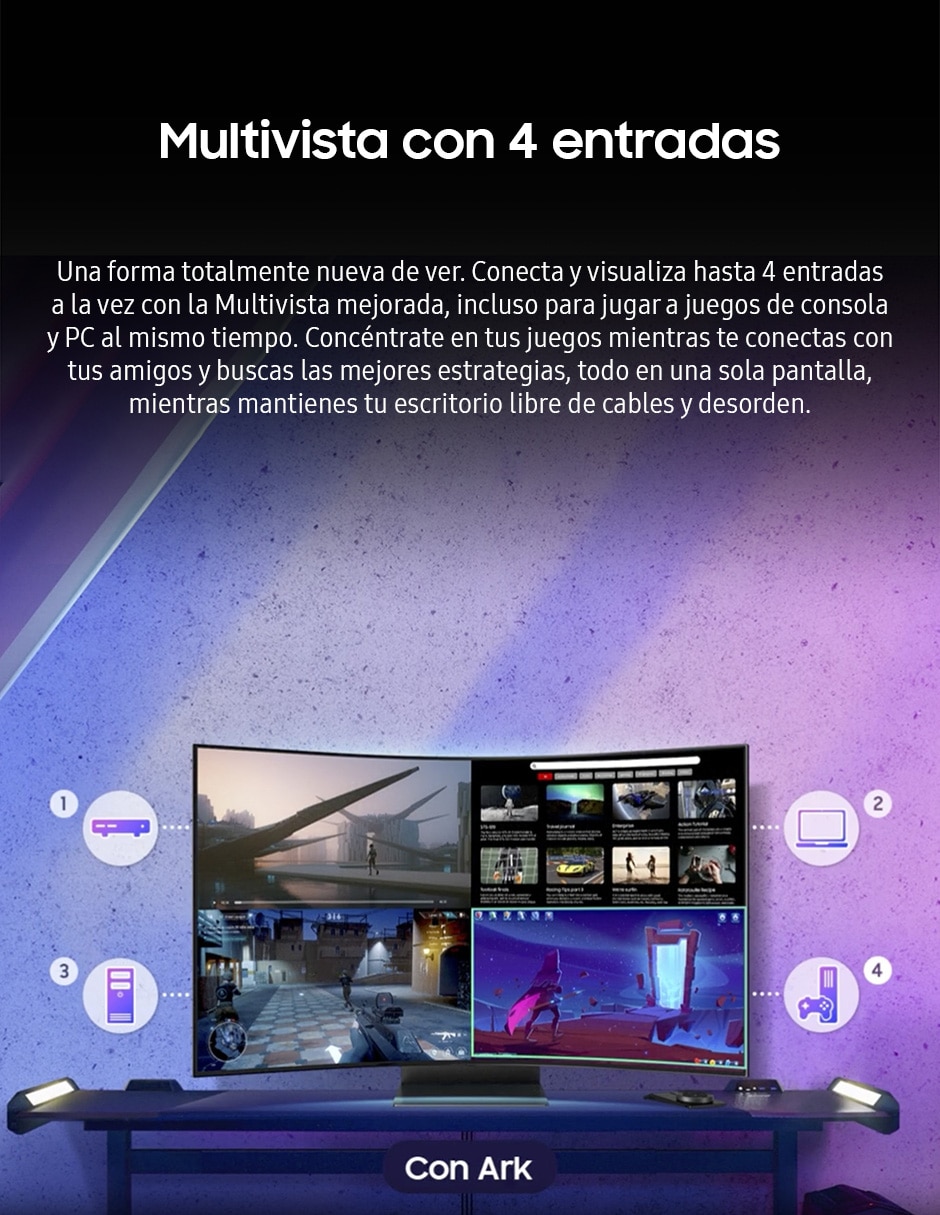 Monitor gamer standard 4K/UHD 55 pulgadas LS55CG970NLXZX 16