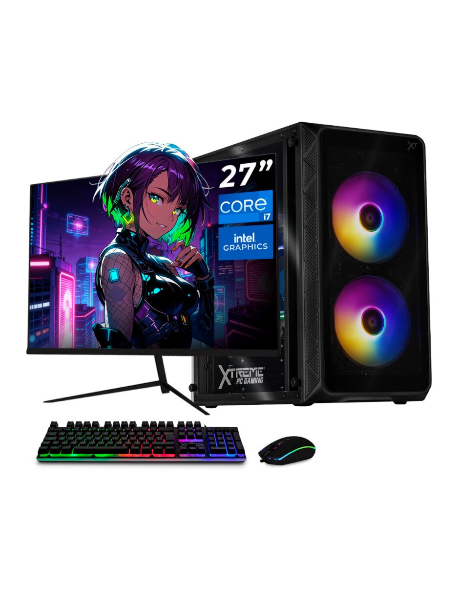 Computadora gamer XTPCI716GBHD770MB 27 pulgadas Full HD Intel Core i7 Intel UHD 770 16 GB RAM 500 GB SSD