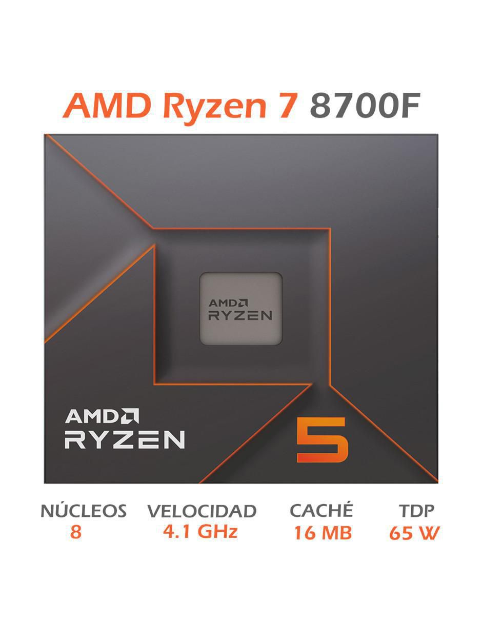 Procesador Ryzen 7 8700F con 8 núcleos 5