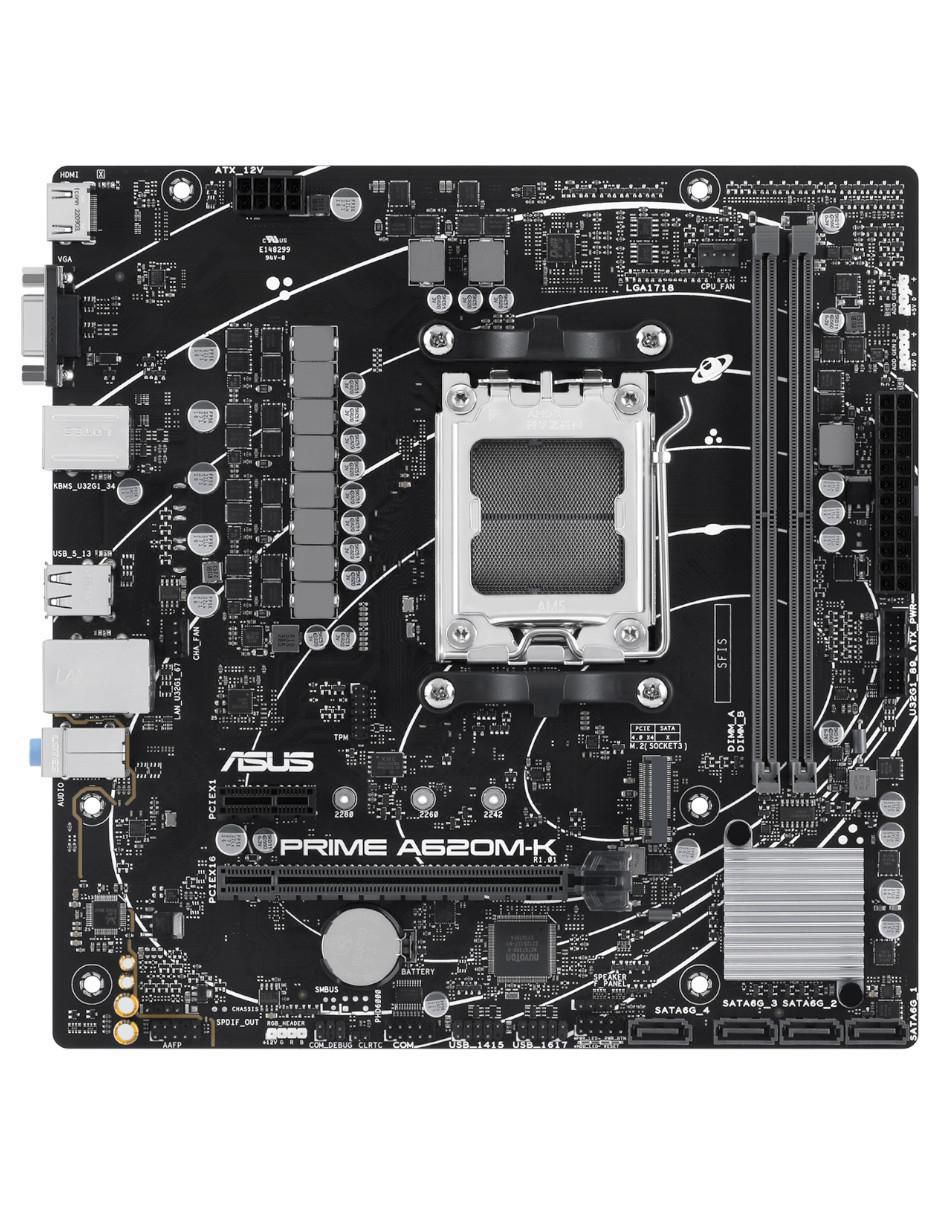 Tarjeta madre Prime A620M-k compatible con procesador AMD Tarjeta madre Prime A620M-k compatible con procesador AMD