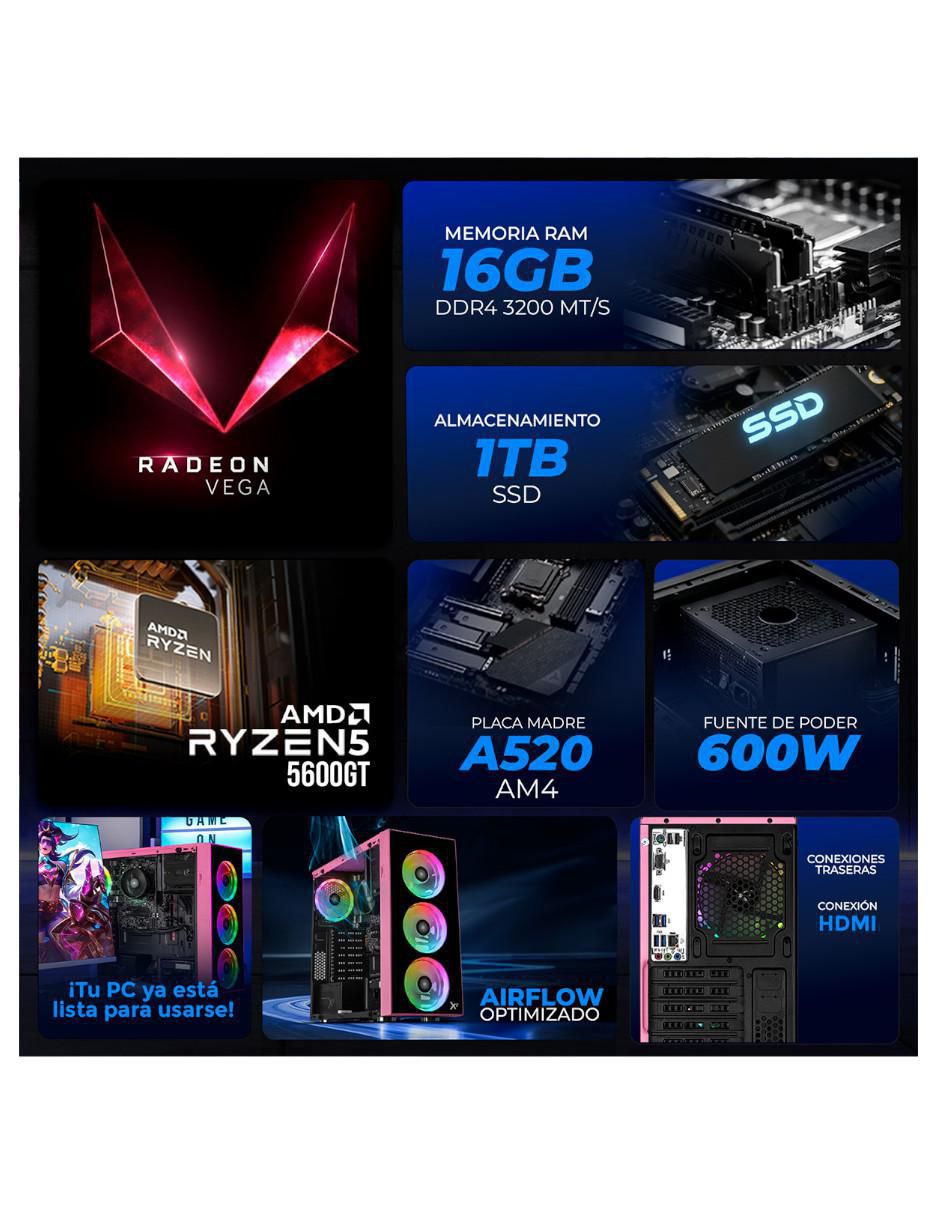 Computadora gamer XTPCR516GBVEGA7P AMD Ryzen 5 AMD Radeon 7 16 GB 1 TB 5