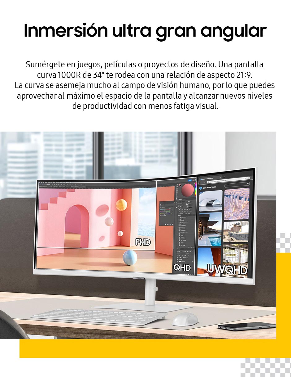 Monitor standard UWQHD 34 pulgadas LS34C650TALXZX 8