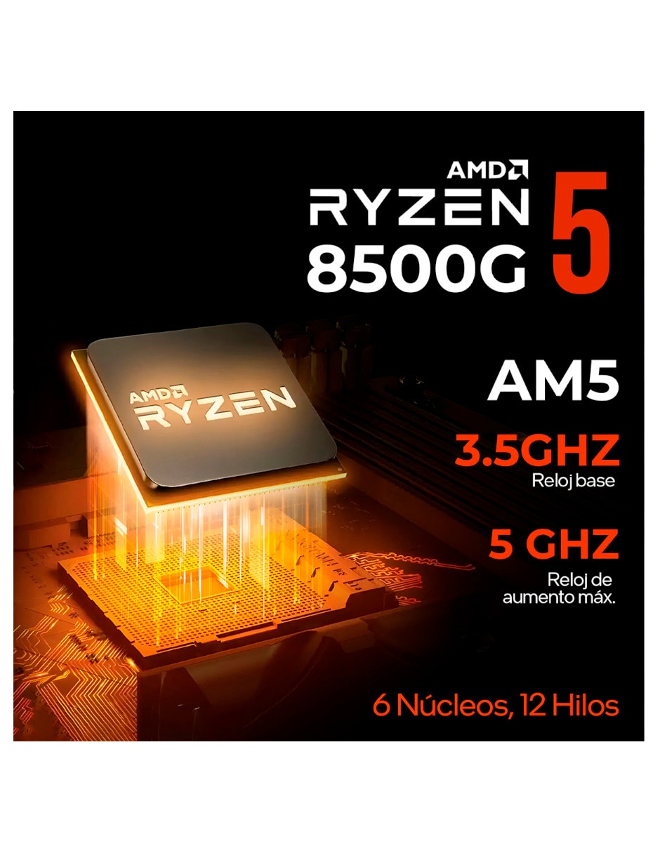 Computadora de escritorio Xtreme Pc Gaming XTPCR516GB5740MKW AMD Ryzen 5 AMD Radeon 740M 16 GB RAM 500 GB SSD