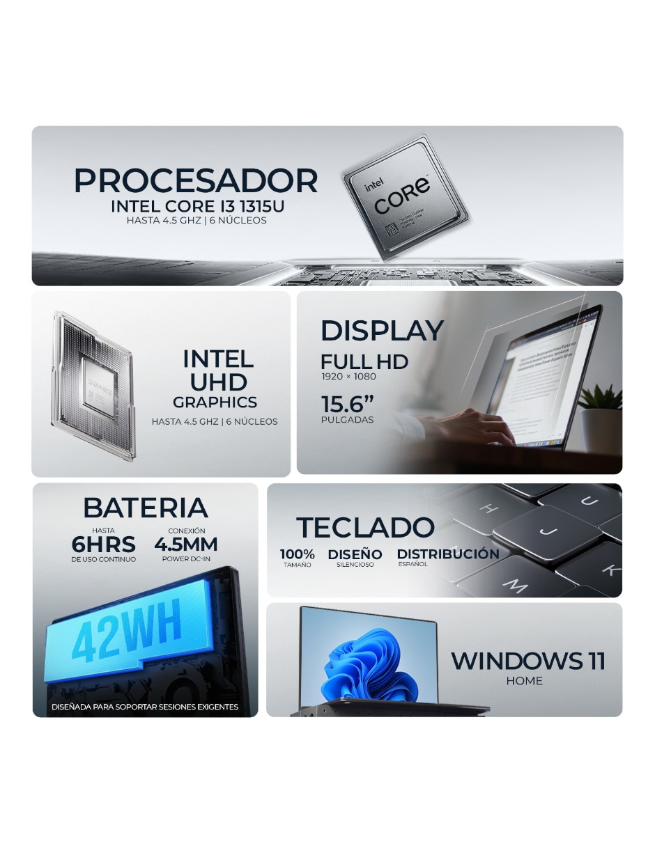 Laptop vivobook 15 15.6 pulgadas full hd intel core i3 integradas 24 gb ram 512 gb ssd 7