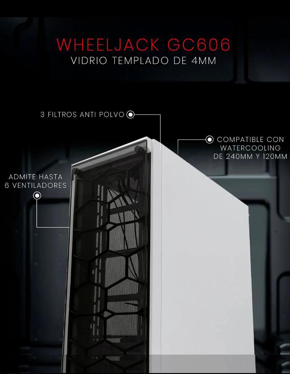 Gabinete Case Wheeljack blanco Gabinete Case Wheeljack blanco