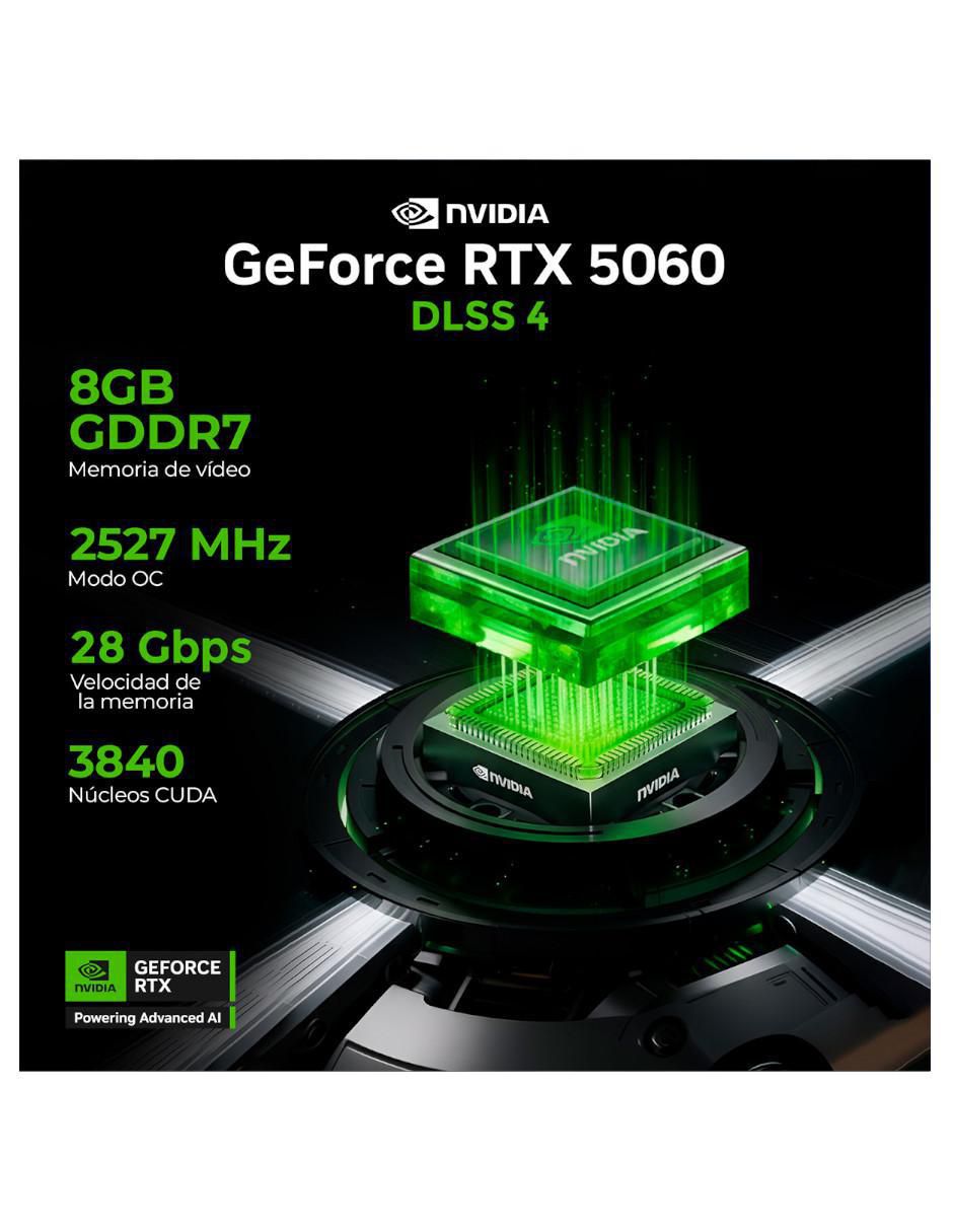 Computadora gamer Xtreme Core Intel Core i5 NVIDIA GeForce RTX 5060 32 GB RAM 1 TB SSD 6