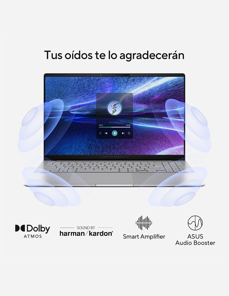 Laptop thin & light Vivobook S 15 OLED 15.6 pulgadas 3K Qualcomm Adreno 16 GB RAM 512 GB SSD 20