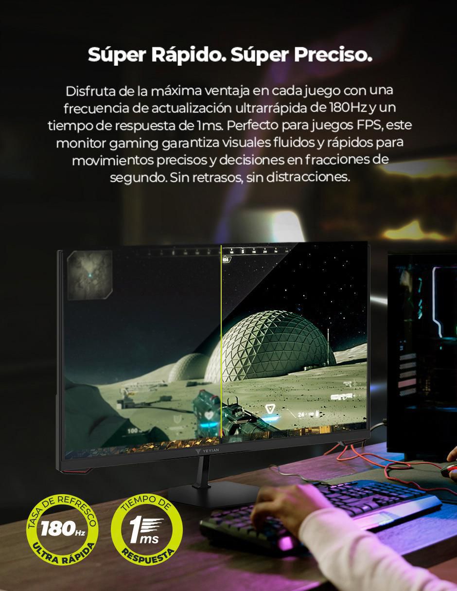 Monitor gamer Yeyian standard full HD 27 pulgadas 180HzAvanceYMF-IPF27G1