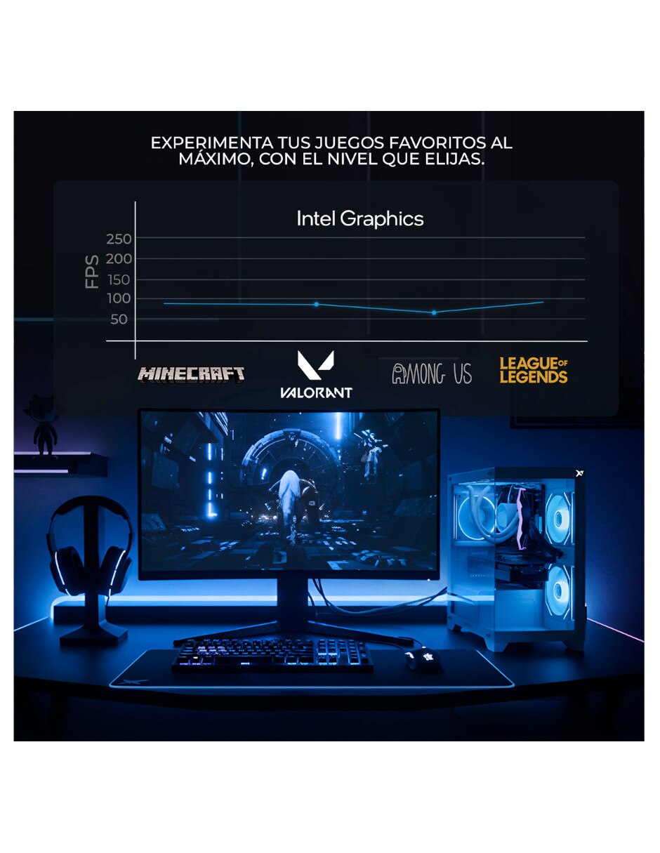 Computadora gamer xtpci516gbhd730ubv1 intel core i5 intel uhd 16 gb 500 gb 9