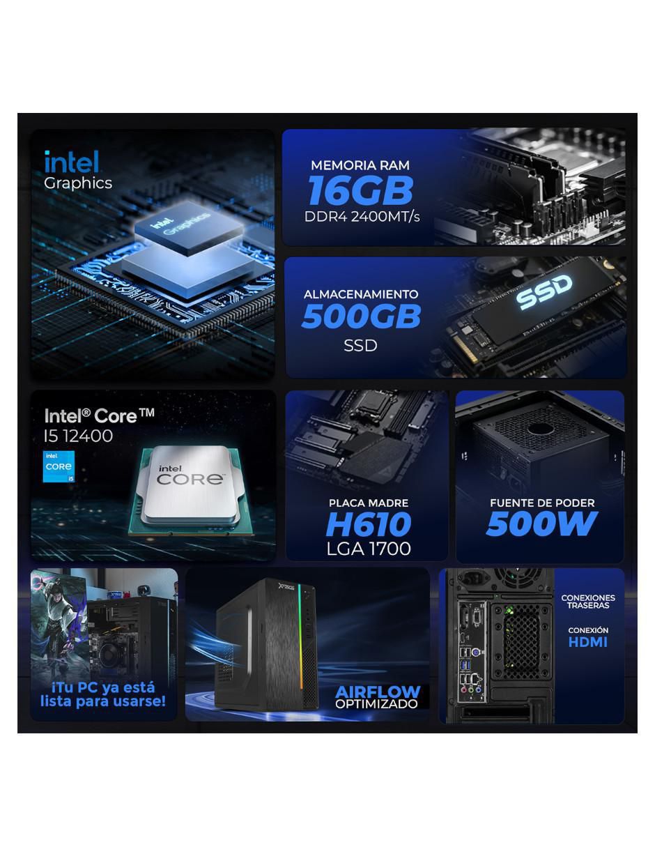 Computadora gamer XTPCI516GBHD730MUB 23.8 pulgadas Full HD Intel Core i5 Intel UHD 16 GB RAM 500 GB SSD