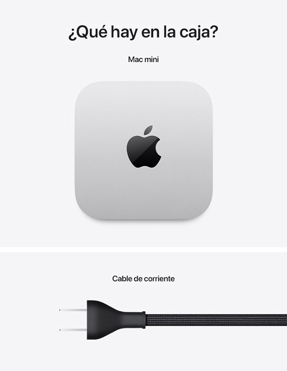 Mac Mini M4 16 GB RAM 256 GB SSD Plata Mac Mini M4 16 GB RAM 256 GB SSD Plata