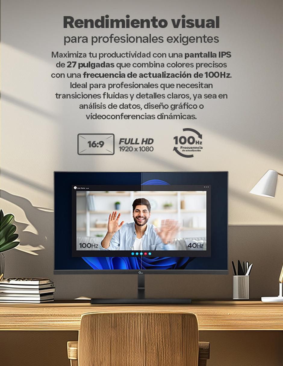 Monitor Qian standard full HD 27 pulgadas QMF-IPF27-01 FHD_100Hz