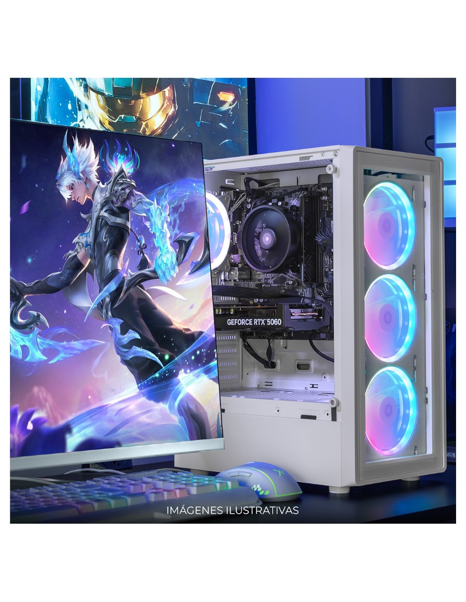 Computadora gamer Xtreme Pc Gaming XTPCR532GB4060MDW 23.8 pulgadas Full HD AMD Ryzen 5 NVIDIA GeForce RTX 5060 16 GB RAM 500 GB SSD