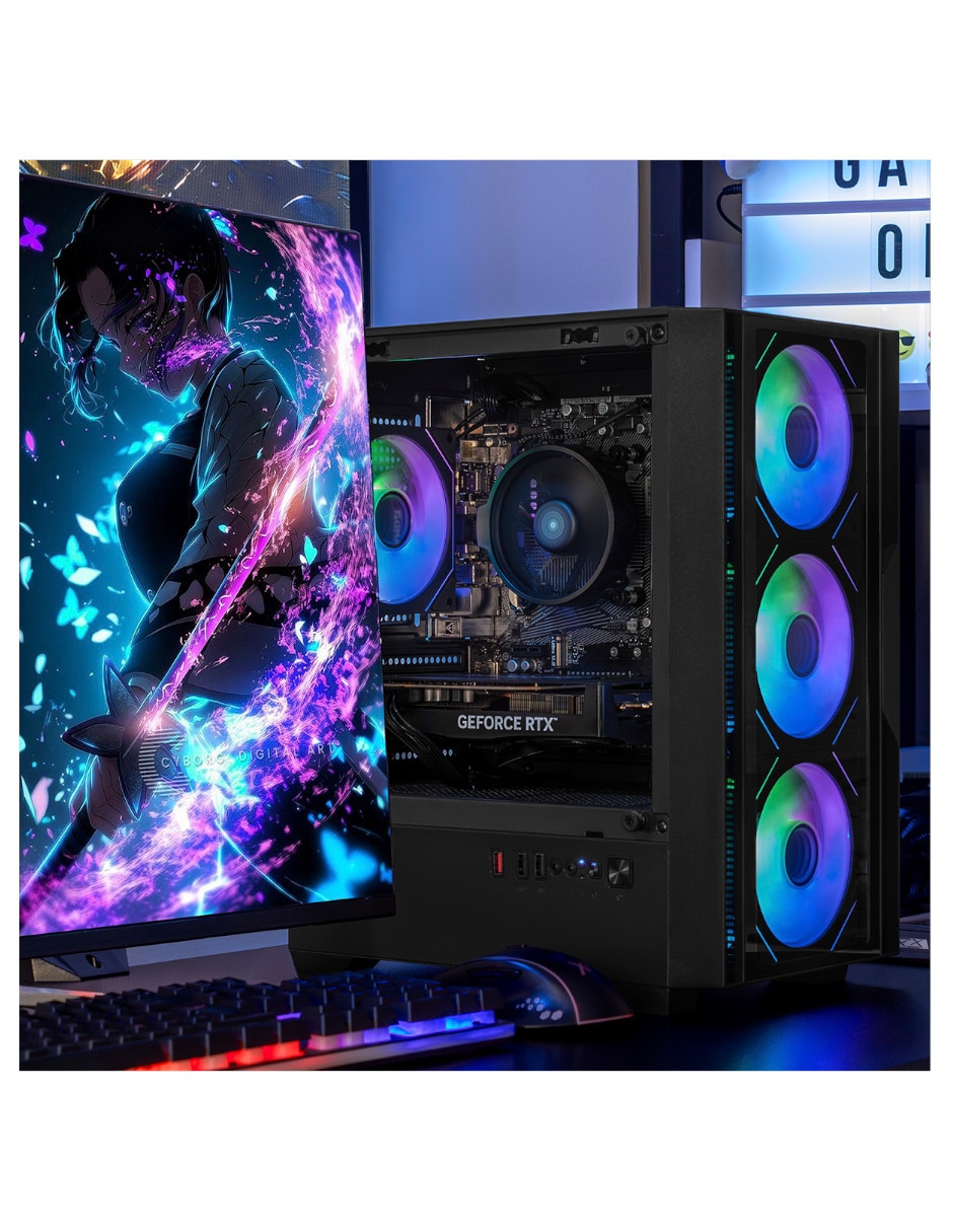 Computadora gamer Xtreme Pc Gaming xtpcr532gb4060mdb 23.8 pulgadas full HD AMD Ryzen 5 Nvidia geforce rtx 5060 16 GB RAM 500 GB SSD