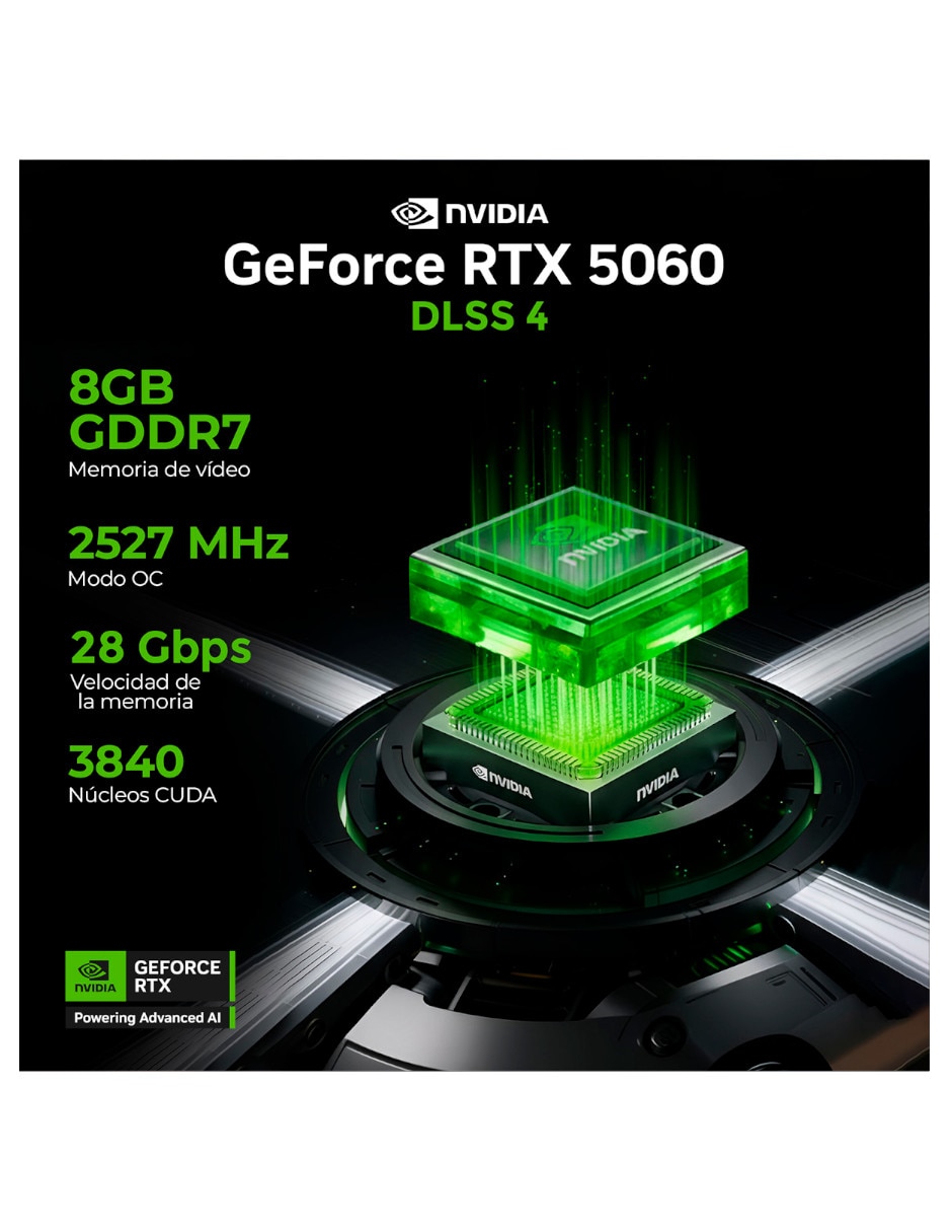 Computadora gamer Xtreme Pc Gaming xtpcr532gb4060mdb 23.8 pulgadas full HD AMD Ryzen 5 Nvidia geforce rtx 5060 16 GB RAM 500 GB SSD