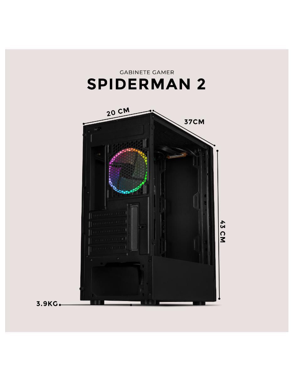 Gabinete Xtreme Pc Gaming Spider-Man II Edition