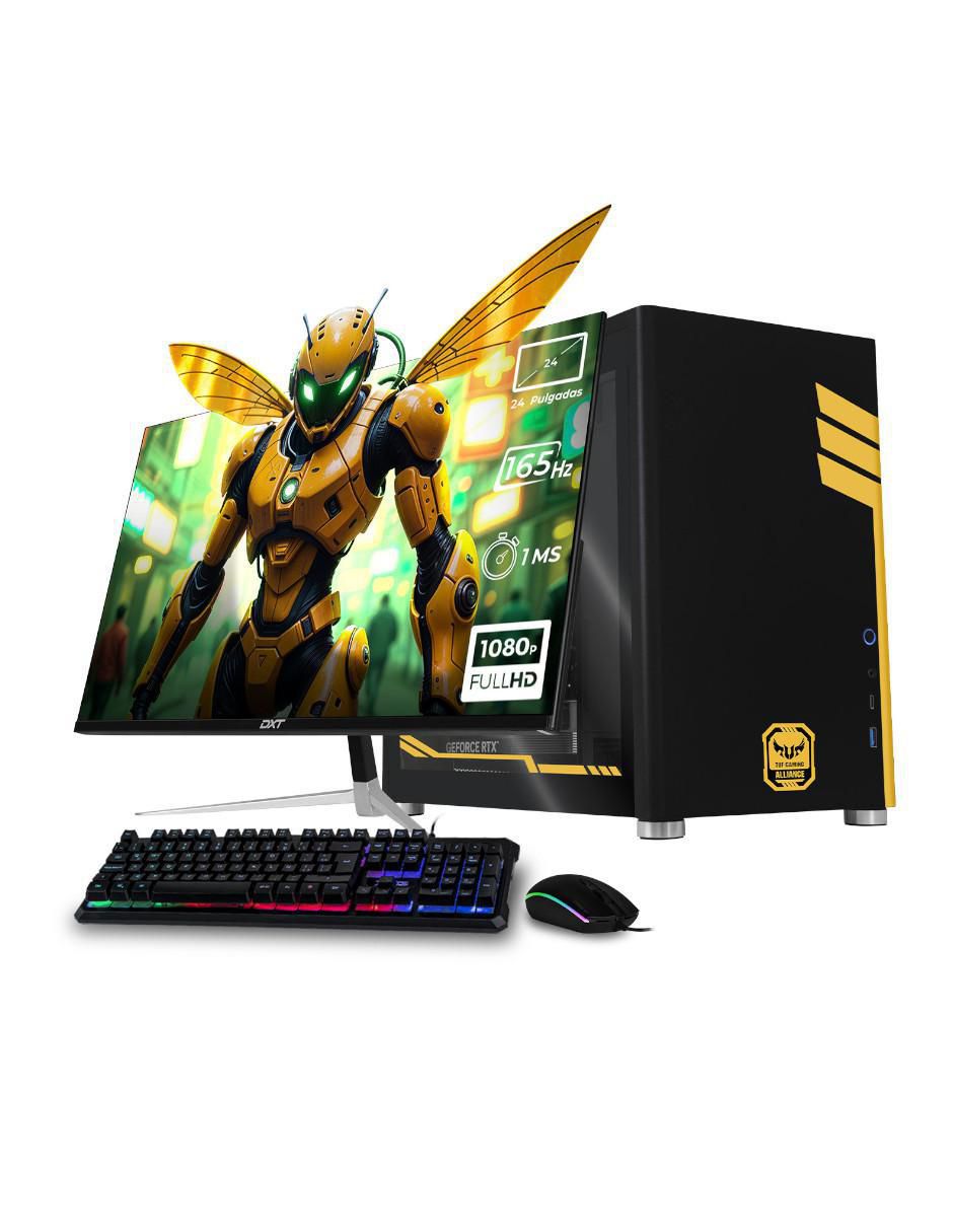 Computadora gamer Xtreme Pc Gaming XTPCR516GB4060MTB 24 pulgadas Full HD AMD Ryzen 5 NVIDIA GeForce RTX 5060 16 GB RAM 1 TB SSD