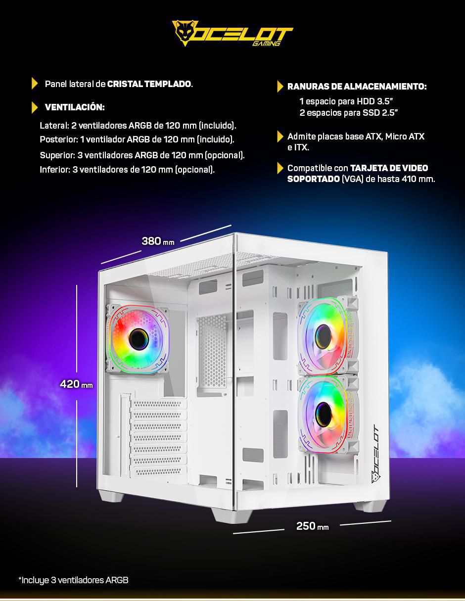 Gabinete Ocelotgaming w-cube 2