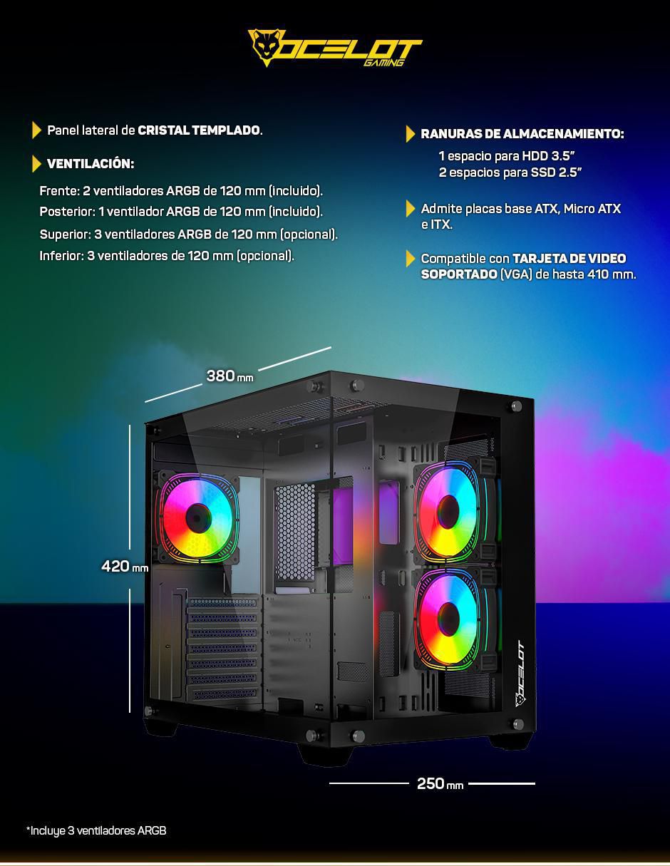 Gabinete Ocelotgaming a-cube 1