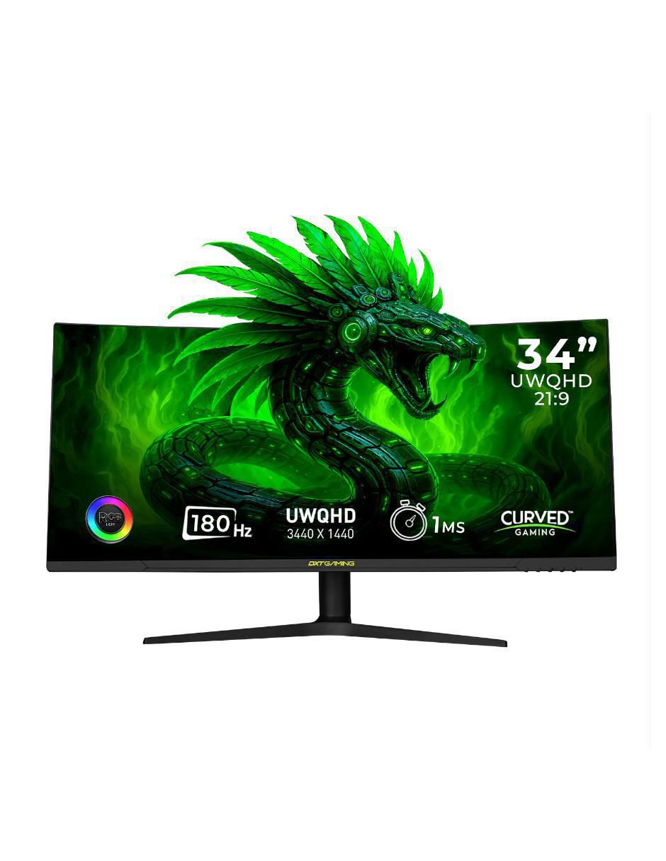 Monitor gamer Dxt Gaming immersion standard uwqhd 34 pulgadas