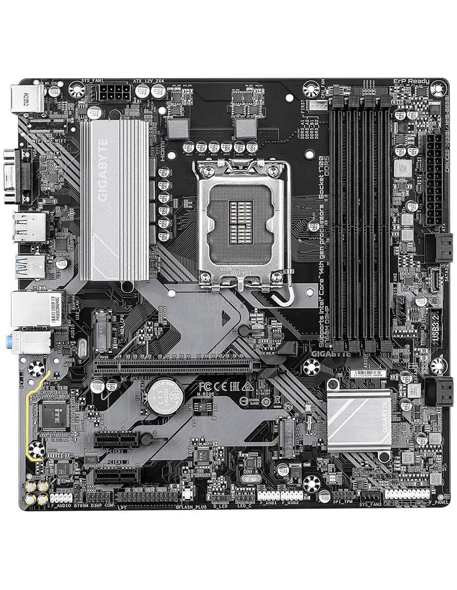 Tarjeta madre Gigabyte B760M D3Hp compatible con procesador Intel