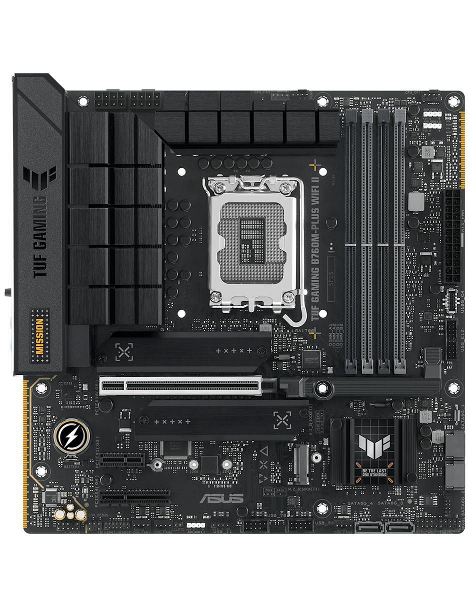 Tarjeta madre Asus TUF B760M-Plus Wifi Li compatible con procesador Intel
