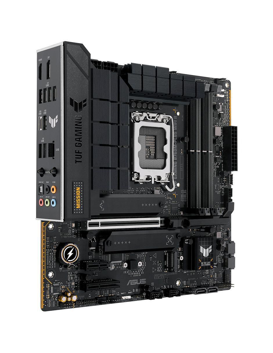 Tarjeta madre Asus TUF B760M-Plus Wifi Li compatible con procesador Intel