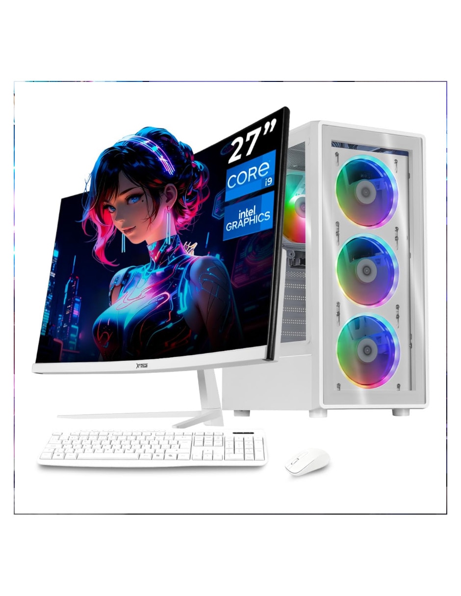 Computadora gamer XTPCI932GBHD770MDW 27 pulgadas Full HD Intel Core i9 Intel UHD 770 32 GB RAM 500 GB SSD